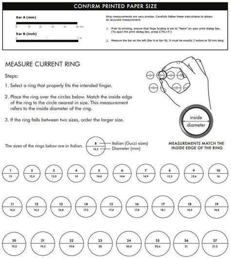 gucci ring sizes chart|Gucci ring size guide.